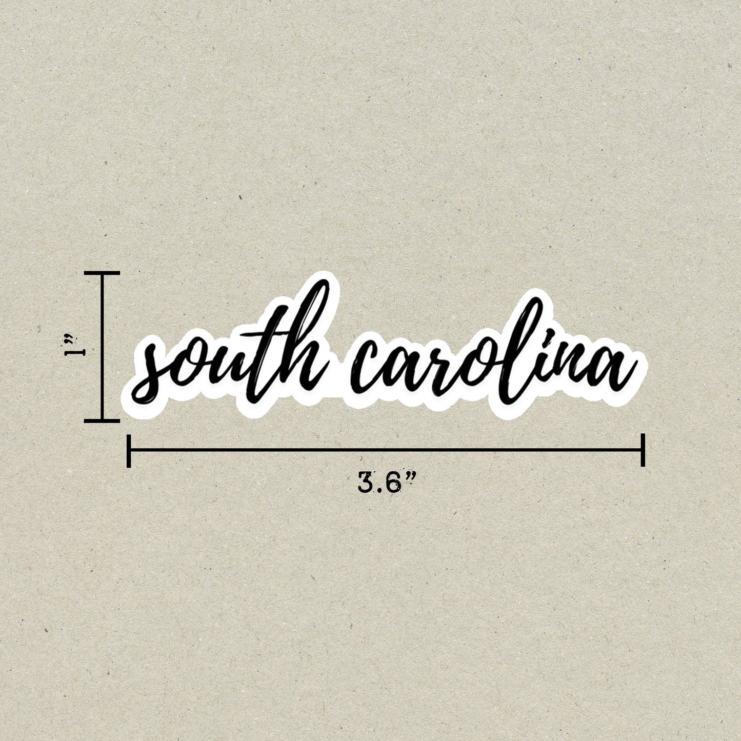 South Carolina Cursive Sticker