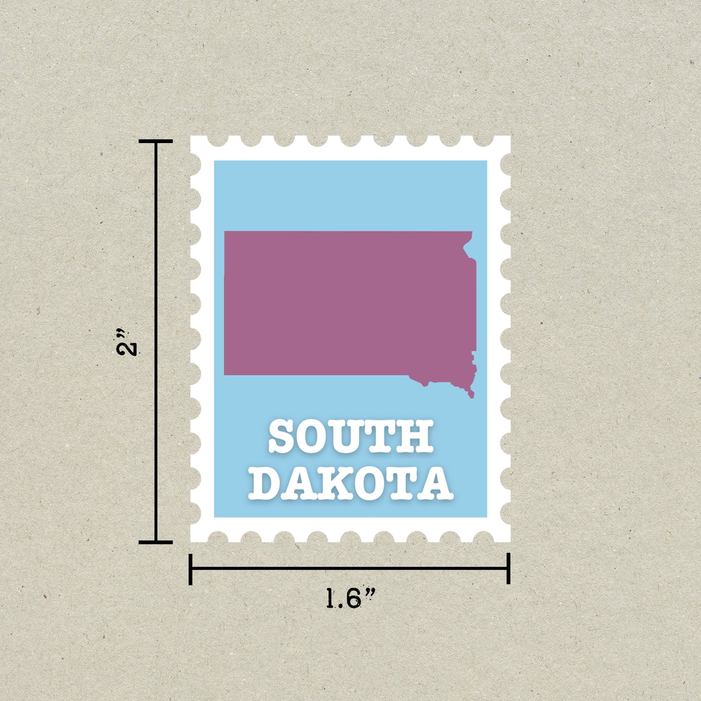 South Dakota Stamp Sticker