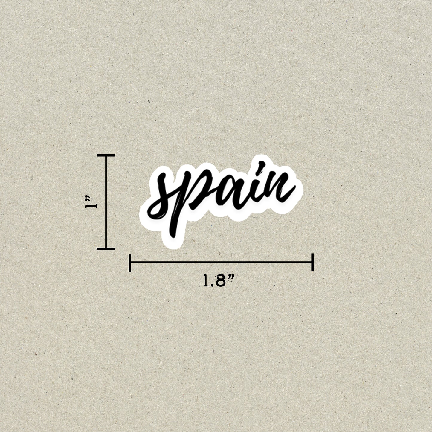 Spain Cursive Sticker