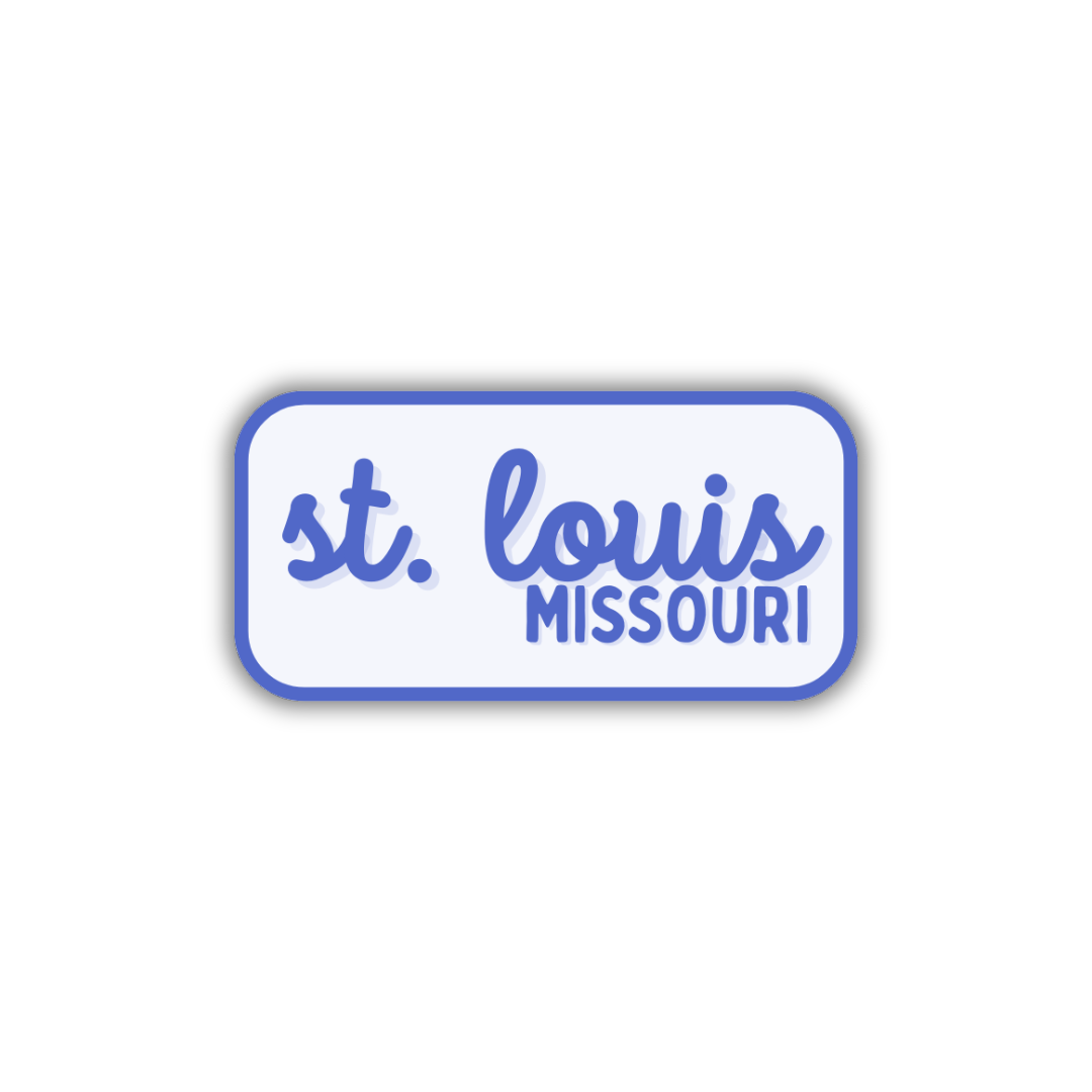 St. Louis, Missouri Retro Travel Sticker – Colorful Vinyl Decal for Laptop, Water Bottle & Luggage