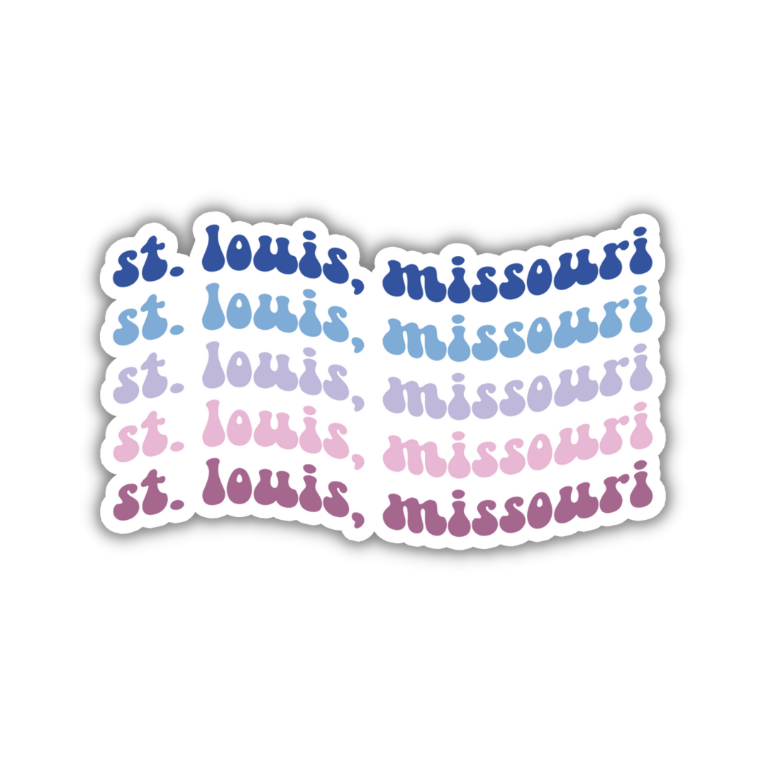 St. Louis, Missouri Retro Sticker