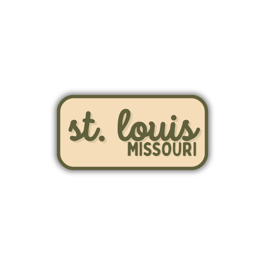 St. Louis, Missouri Retro Travel Sticker – Colorful Vinyl Decal for Laptop, Water Bottle & Luggage