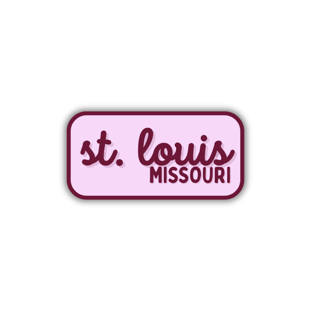 St. Louis, Missouri Retro Travel Sticker – Colorful Vinyl Decal for Laptop, Water Bottle & Luggage