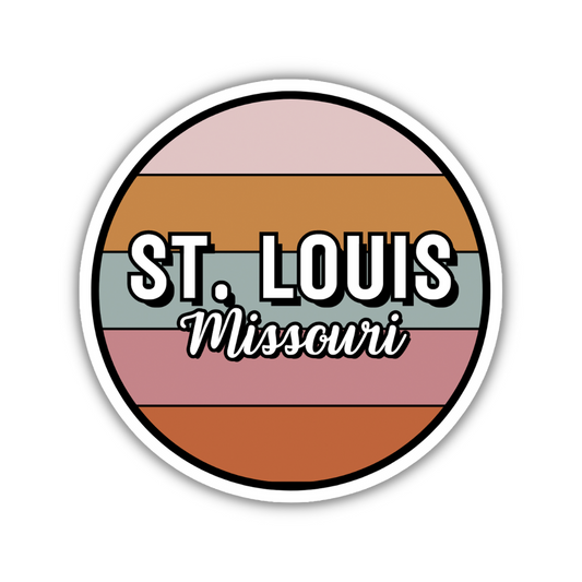 St. Louis, Missouri Circle Sticker