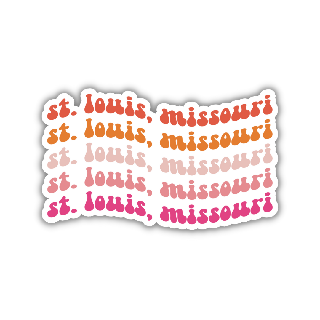 St. Louis, Missouri Retro Sticker