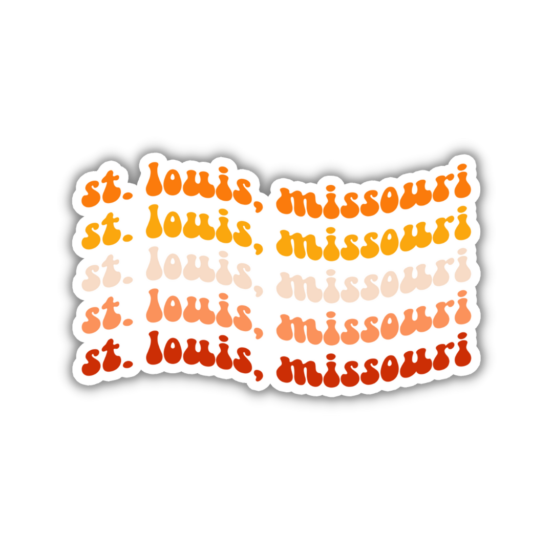 St. Louis, Missouri Retro Sticker