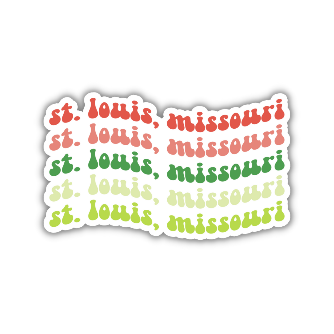 St. Louis, Missouri Retro Sticker