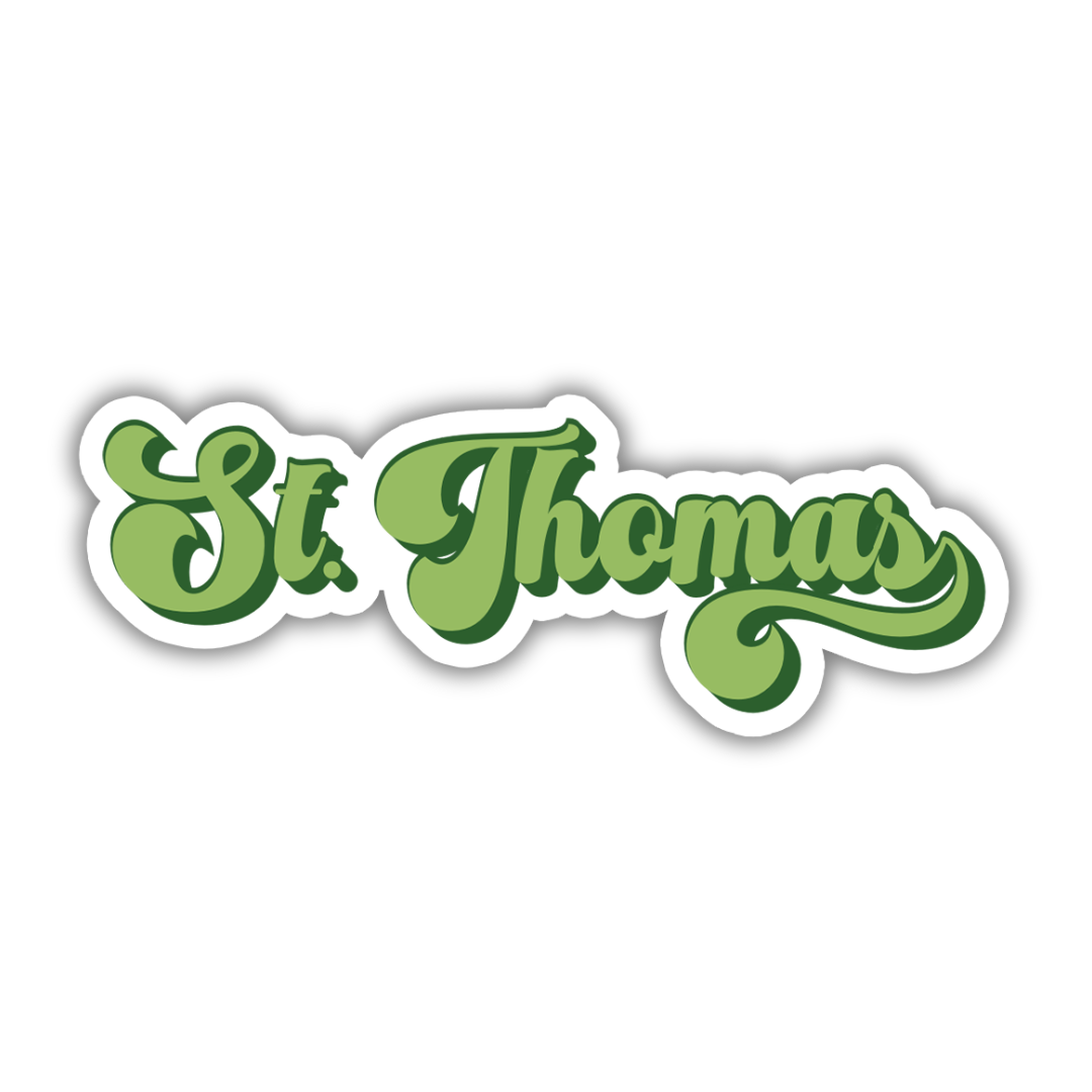 St. Thomas Vintage Sticker