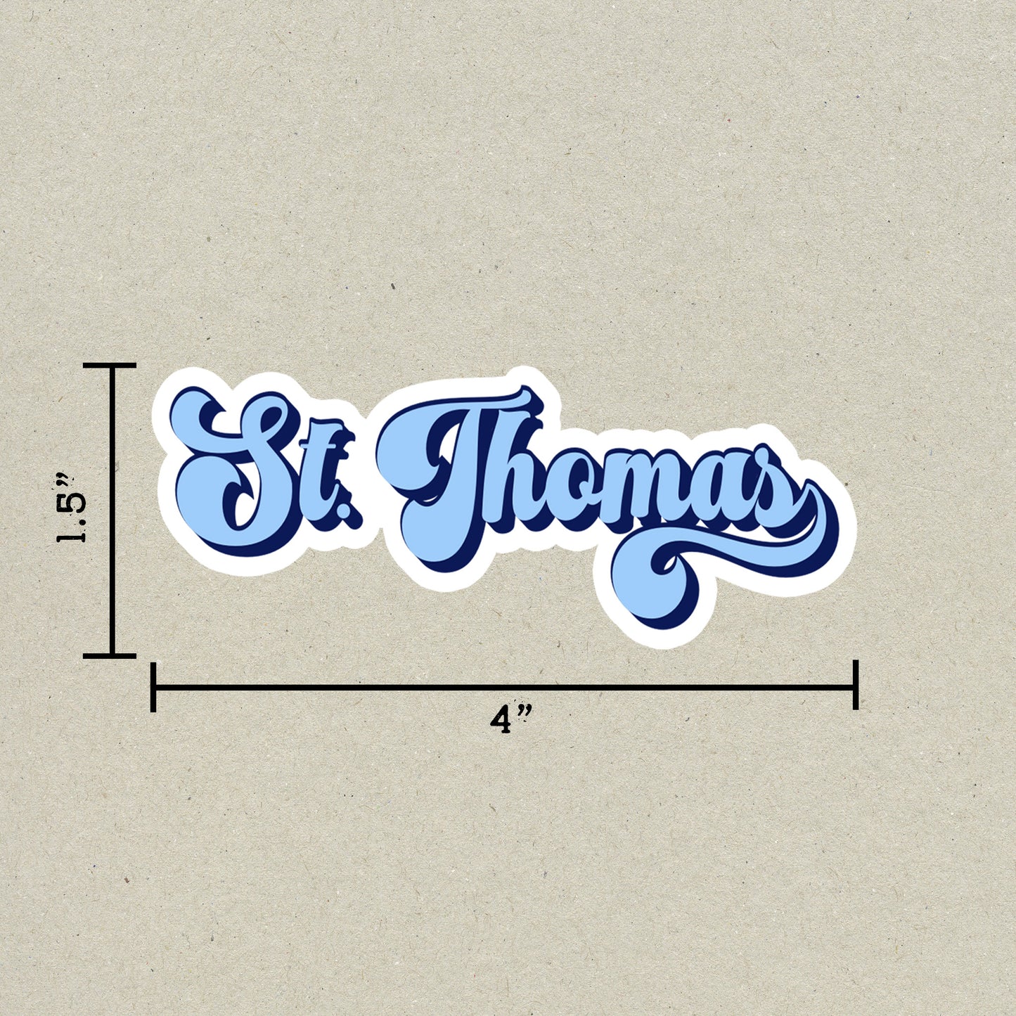 St. Thomas Vintage Sticker