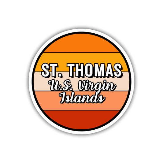 St. Thomas, U.S. Virgin Islands Circle Sticker