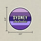 Sydney, Australia Circle Sticker