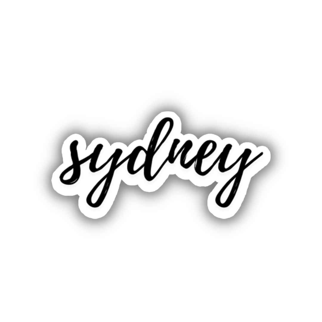 Sydney Cursive Sticker