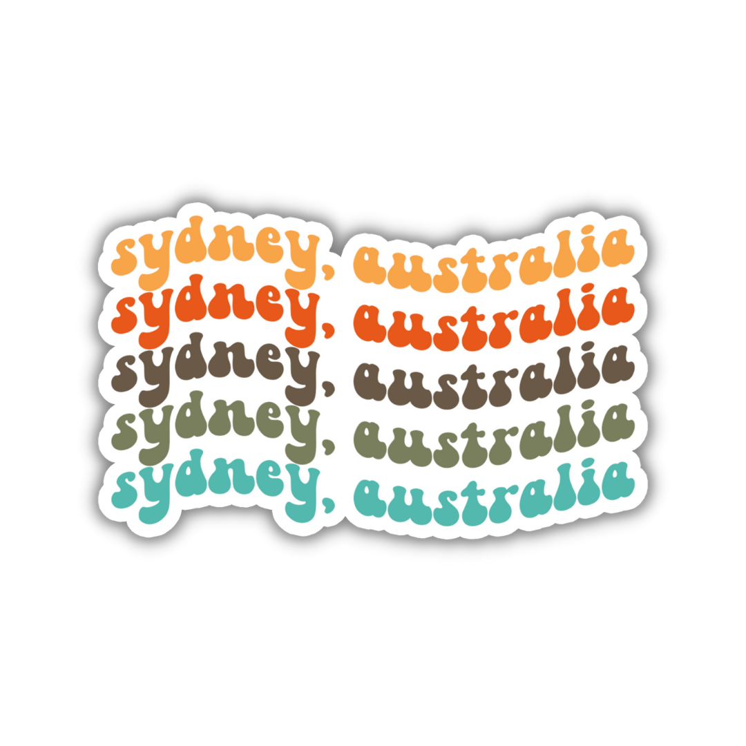 Sydney, Australia Retro Sticker