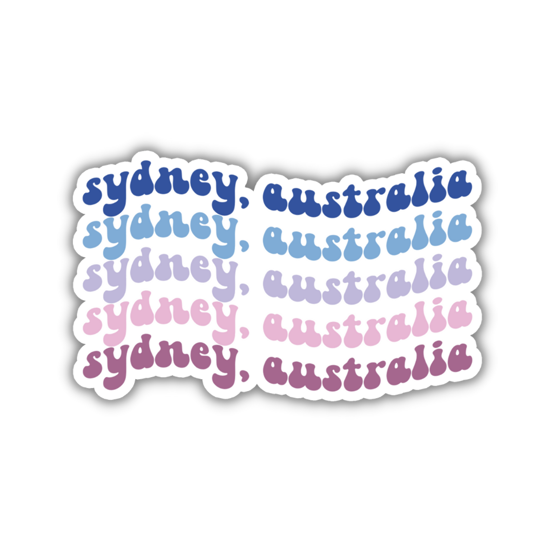 Sydney, Australia Retro Sticker