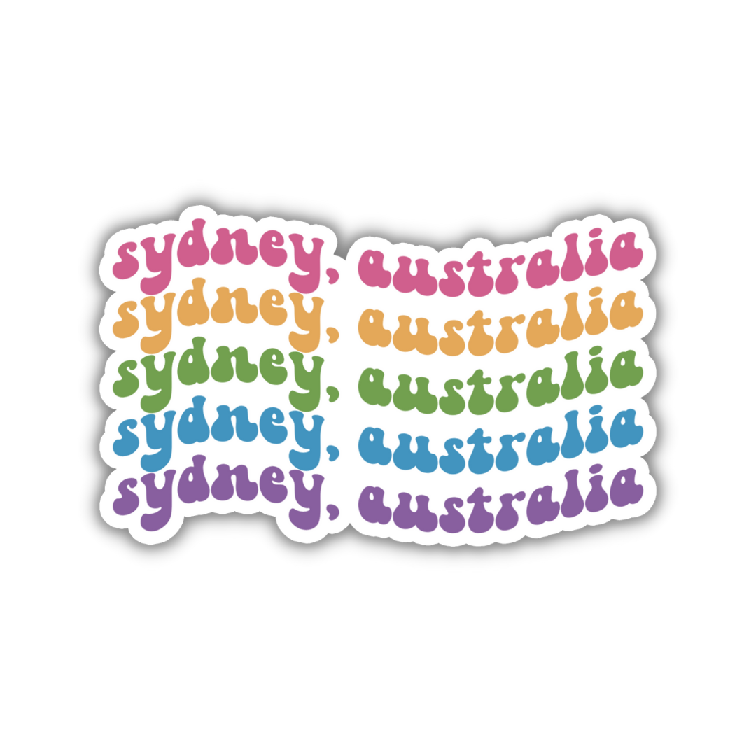 Sydney, Australia Retro Sticker