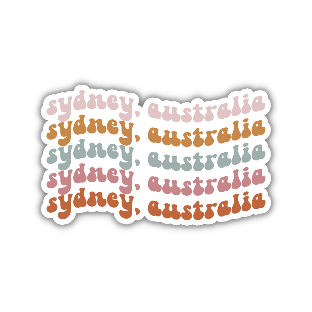 Sydney, Australia Retro Sticker