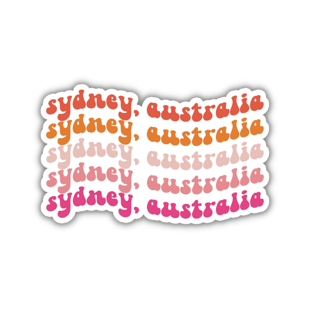 Sydney, Australia Retro Sticker