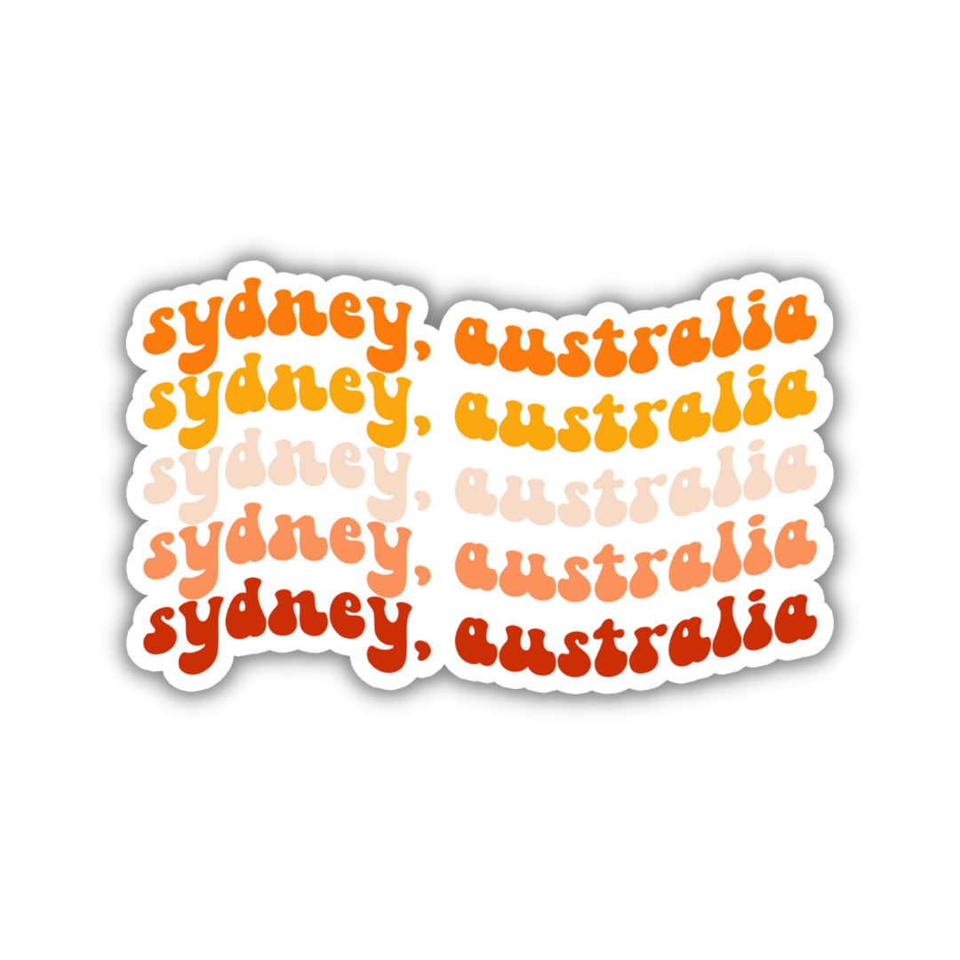 Sydney, Australia Retro Sticker