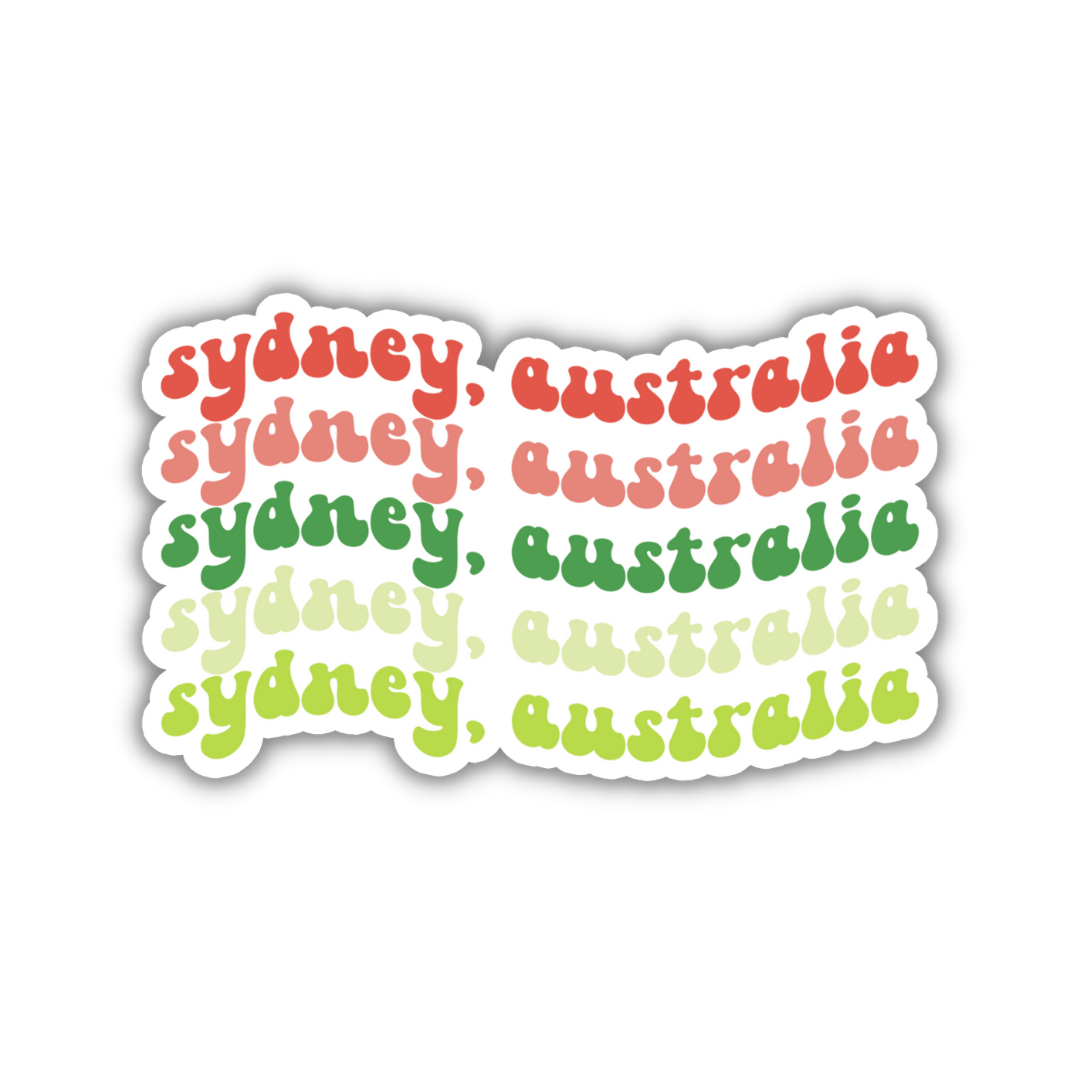 Sydney, Australia Retro Sticker