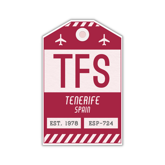 TFS Vintage Luggage Tag Sticker