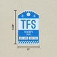 TFS Vintage Luggage Tag Sticker