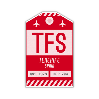 TFS Vintage Luggage Tag Sticker