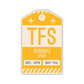 TFS Vintage Luggage Tag Sticker