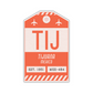 TIJ Vintage Luggage Tag Sticker