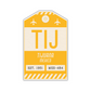 TIJ Vintage Luggage Tag Sticker