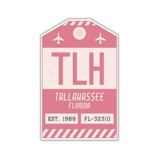 TLH Vintage Luggage Tag Sticker