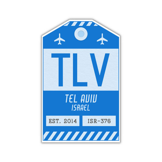 TLV Vintage Luggage Tag Sticker