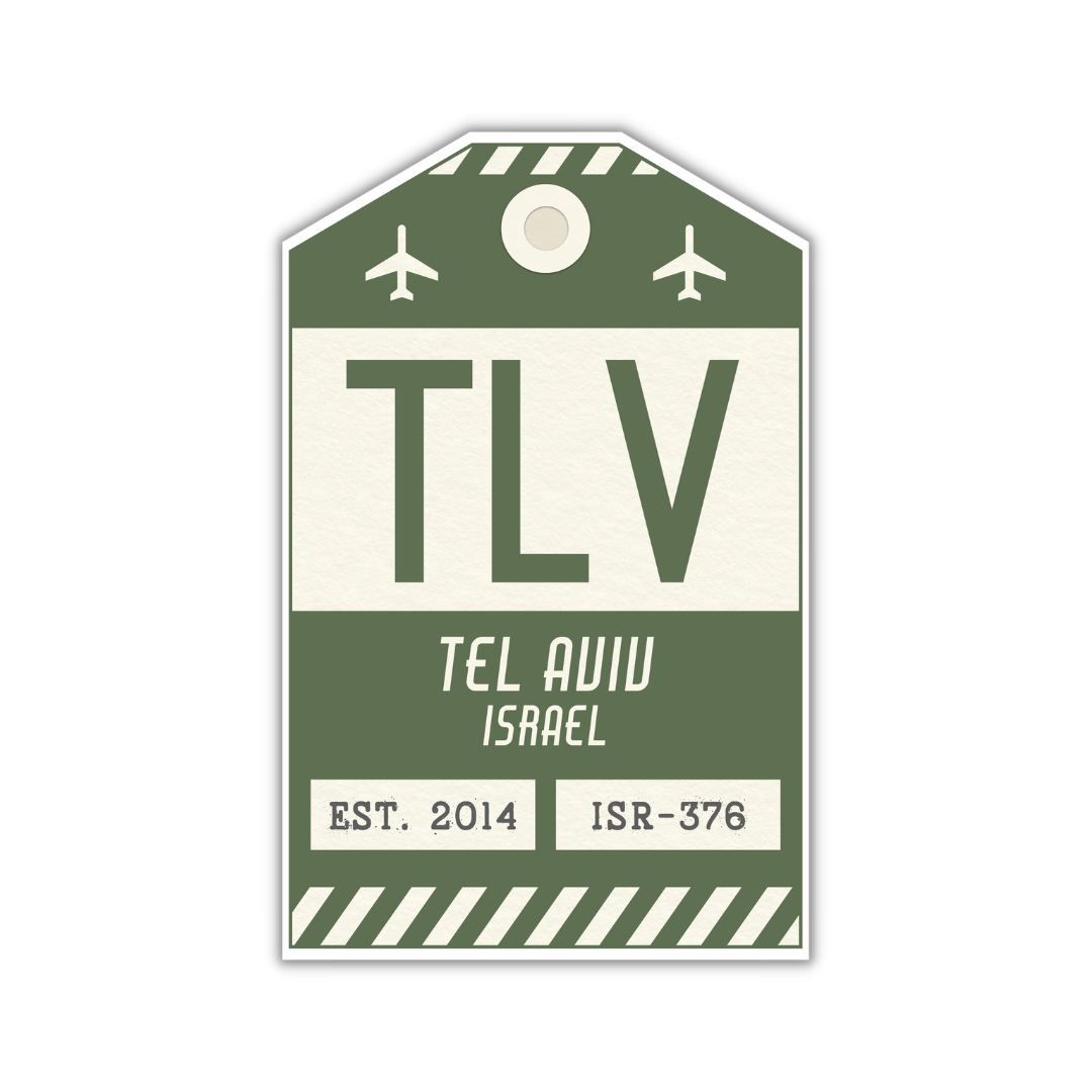 TLV Vintage Luggage Tag Sticker