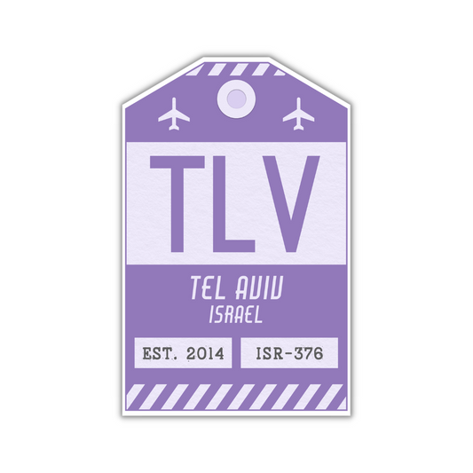 TLV Vintage Luggage Tag Sticker