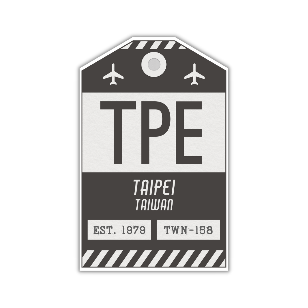 TPE Vintage Luggage Tag Sticker