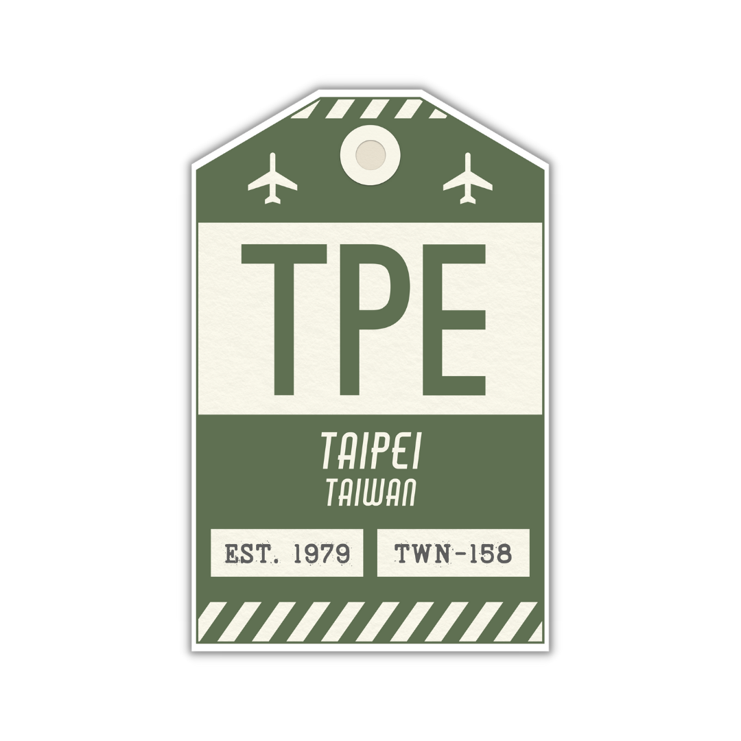 TPE Vintage Luggage Tag Sticker