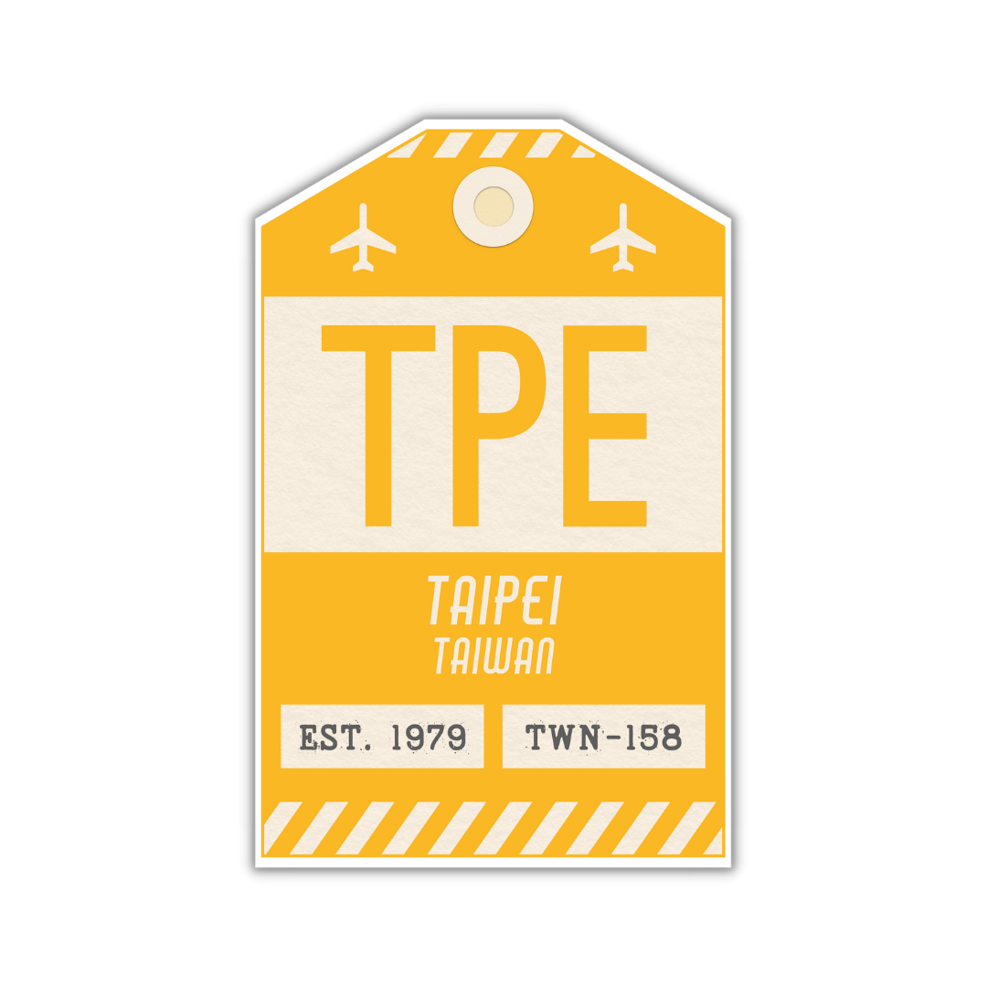 TPE Vintage Luggage Tag Sticker