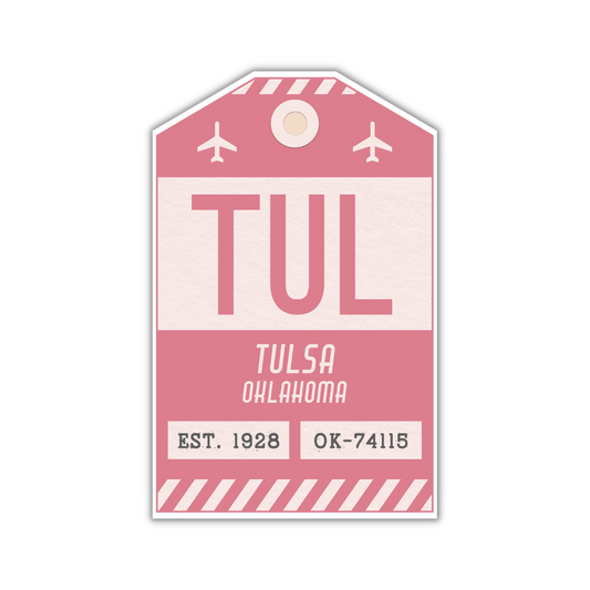 TUL Vintage Luggage Tag Sticker