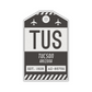 TUS Vintage Luggage Tag Sticker