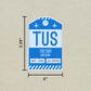 TUS Vintage Luggage Tag Sticker