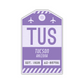 TUS Vintage Luggage Tag Sticker