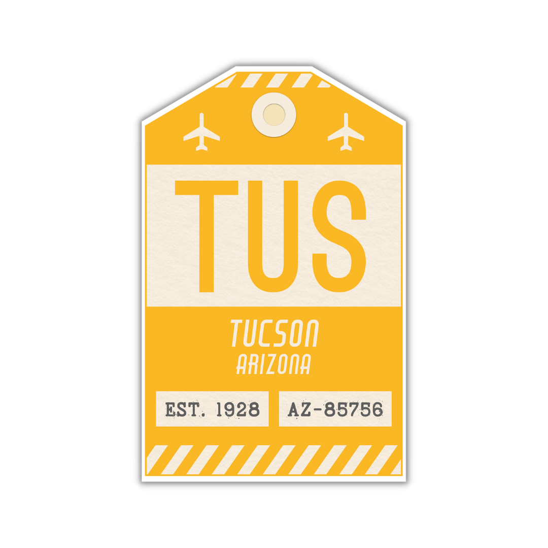 TUS Vintage Luggage Tag Sticker