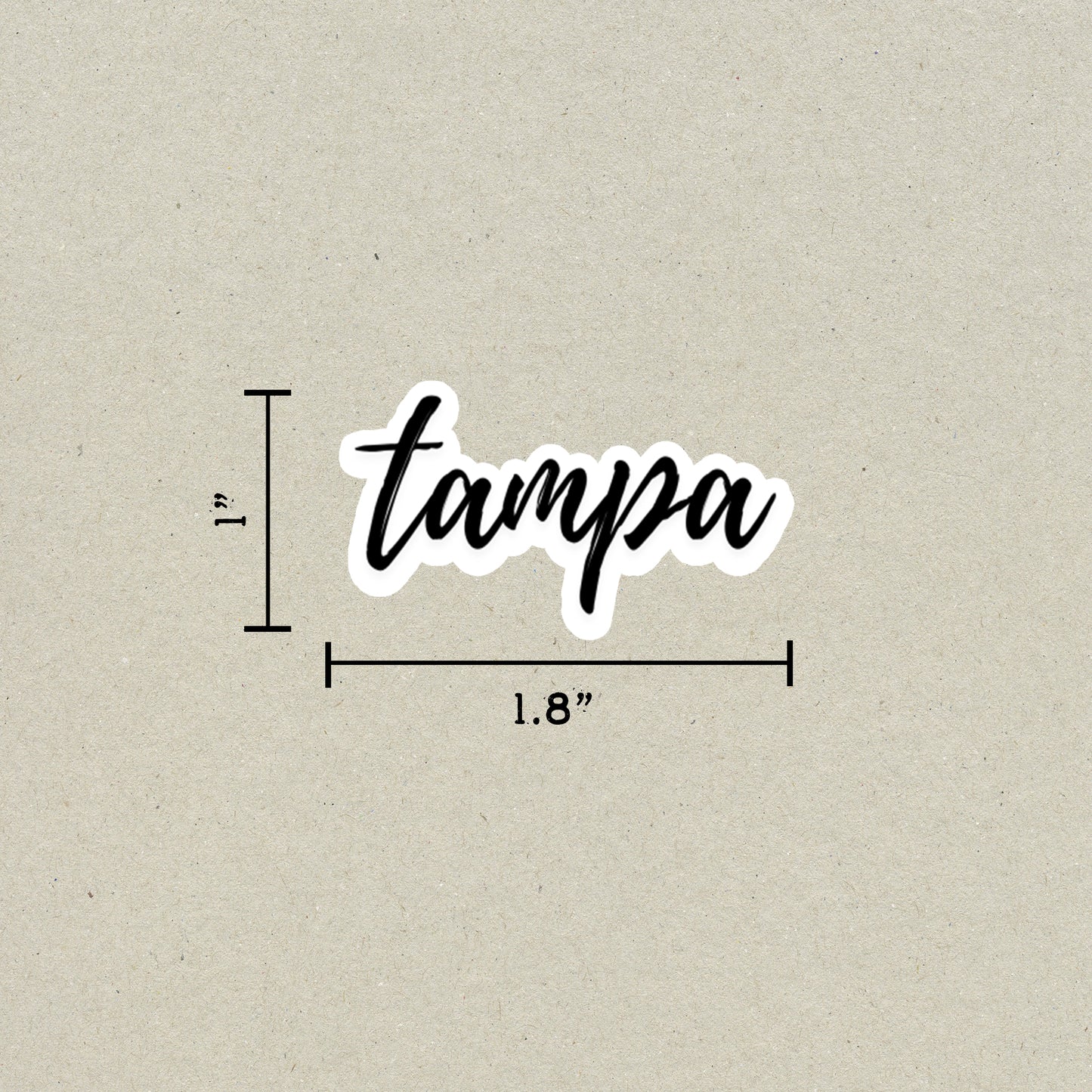 Tampa Cursive Sticker