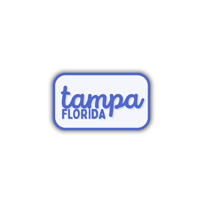 Tampa, Florida Retro Travel Sticker – Colorful Vinyl Decal for Laptop, Water Bottle & Luggage