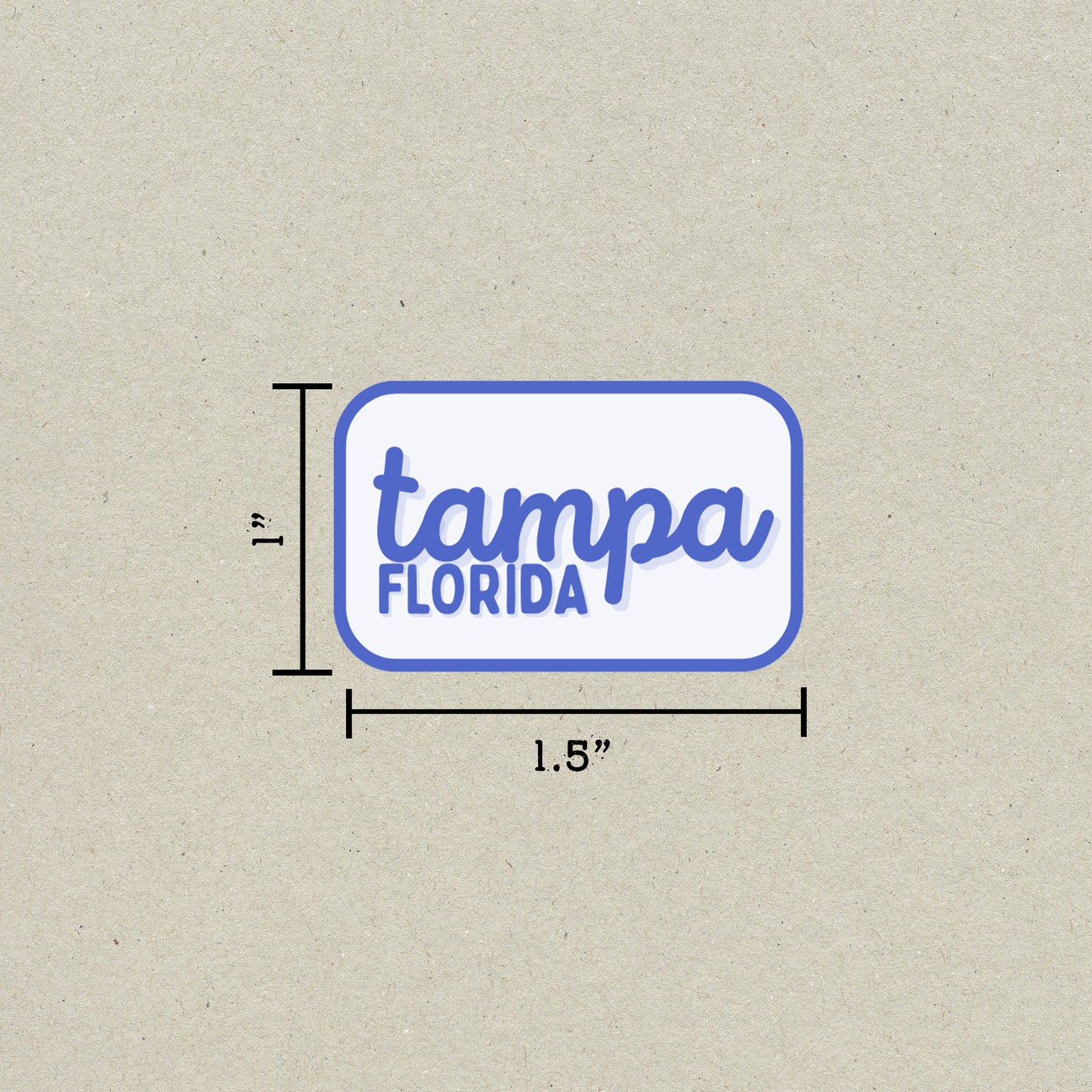 Tampa, Florida Retro Travel Sticker – Colorful Vinyl Decal for Laptop, Water Bottle & Luggage