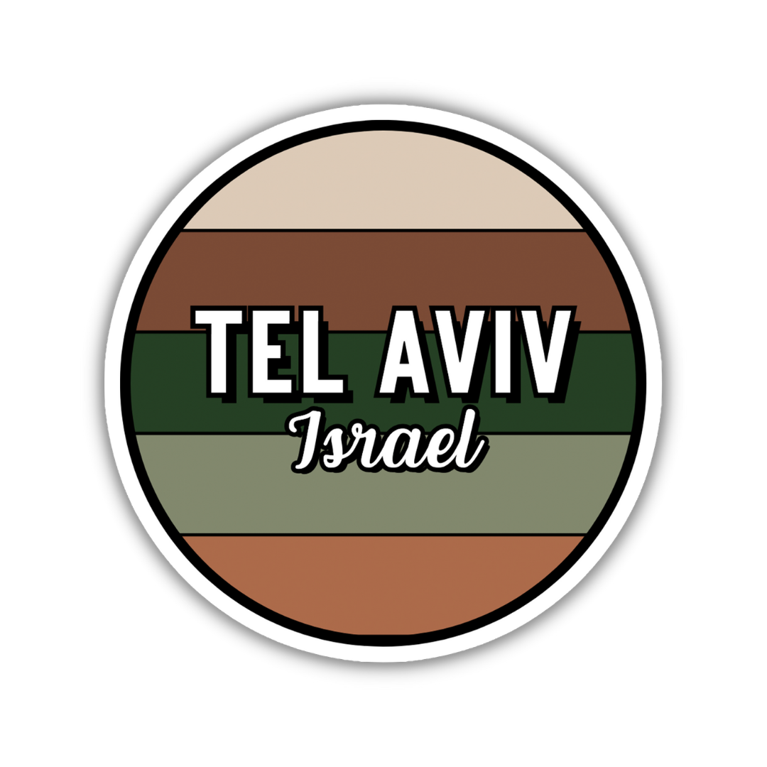 Tel Aviv, Israel Circle Sticker