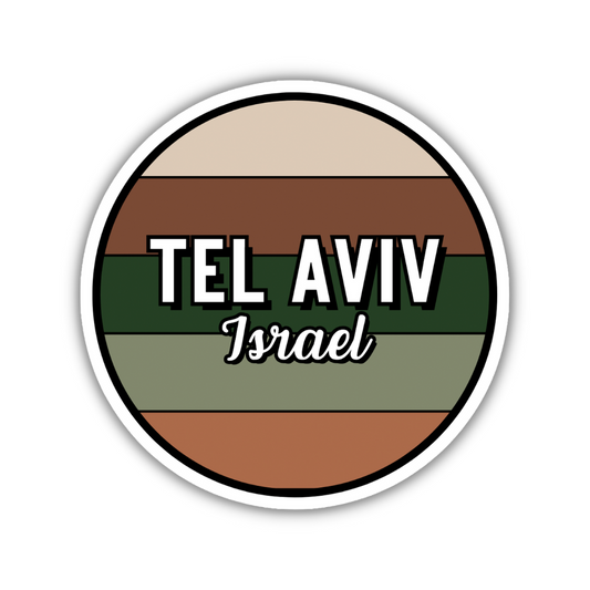 Tel Aviv, Israel Circle Sticker