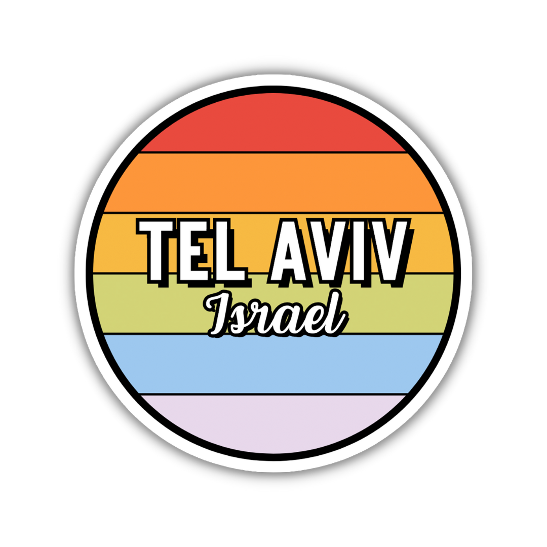 Tel Aviv, Israel Circle Sticker