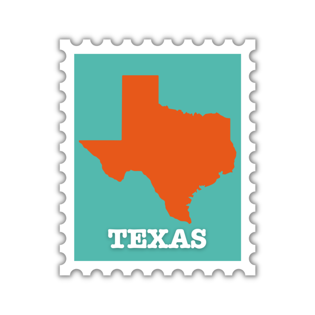 Texas Stamp Sticker