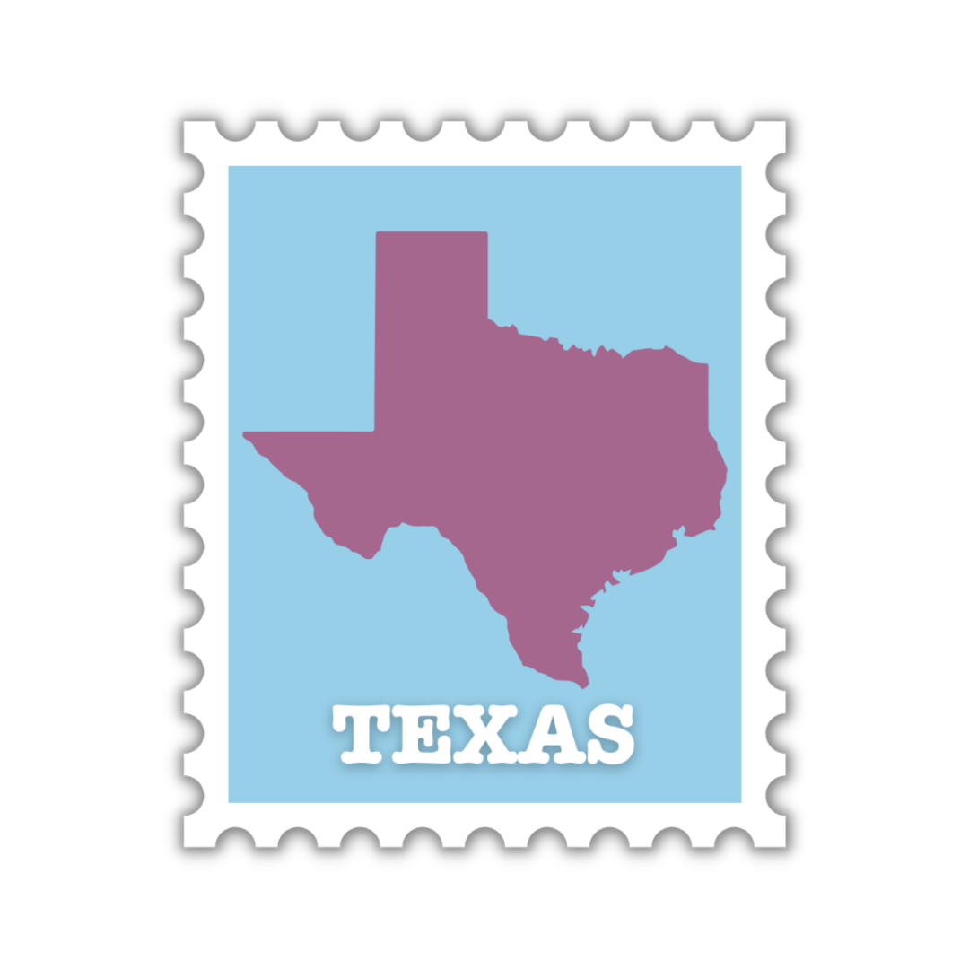 Texas Stamp Sticker
