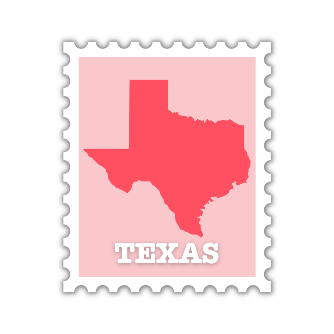 Texas Stamp Sticker